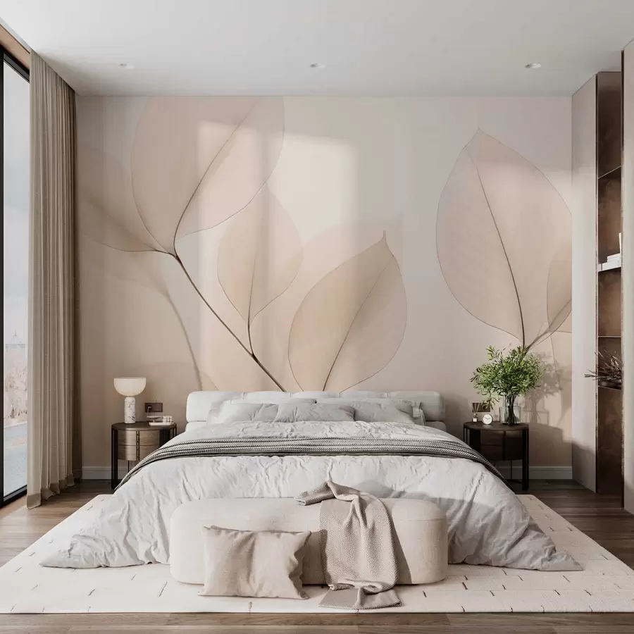 carta da parati Fiore bianco con linea sottile nr. w05268