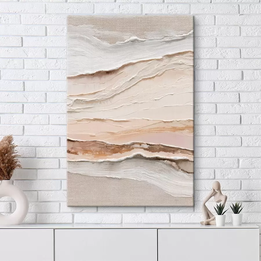 carta da parati Composizione stratificata nei toni sabbia e crema nr. s47966