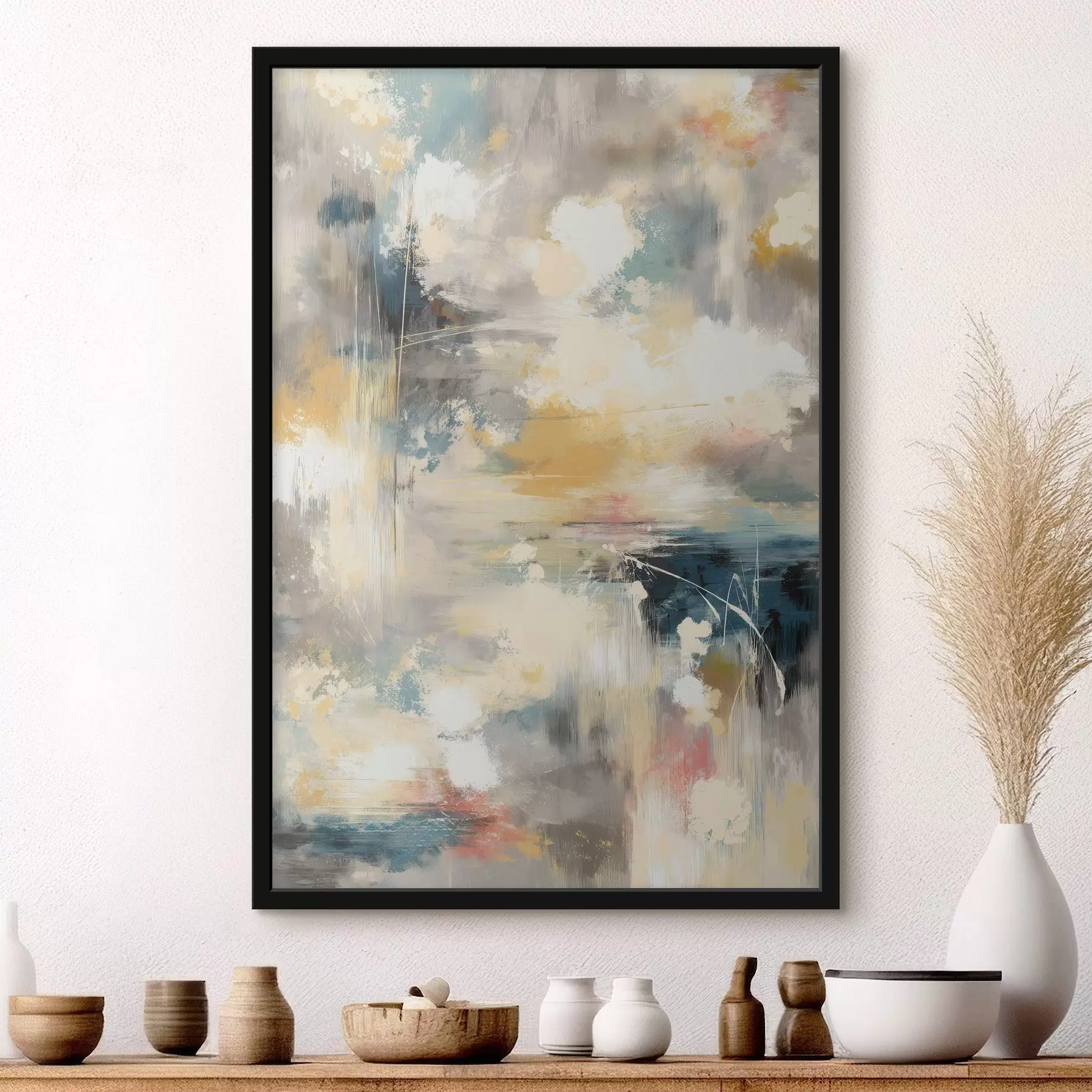 carta da parati Opera d'arte astratta dai toni tenui in stile minimalista nr. f47972