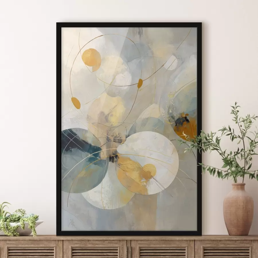 carta da parati Composizione di sfere traslucide e macchie strutturate nr. f47985