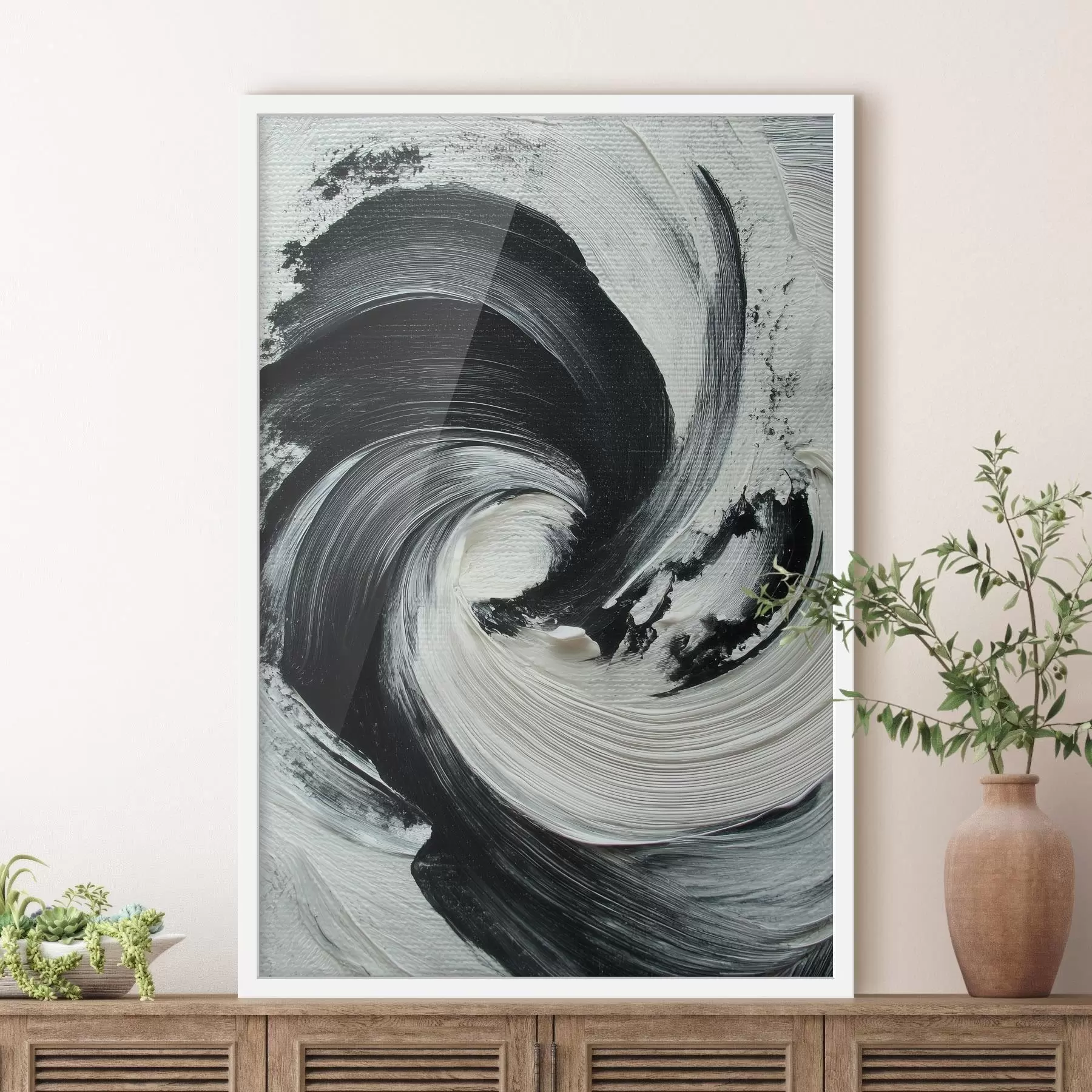 carta da parati Spirale astratta con pennellate espressive in stile pittura a olio nr. f47989