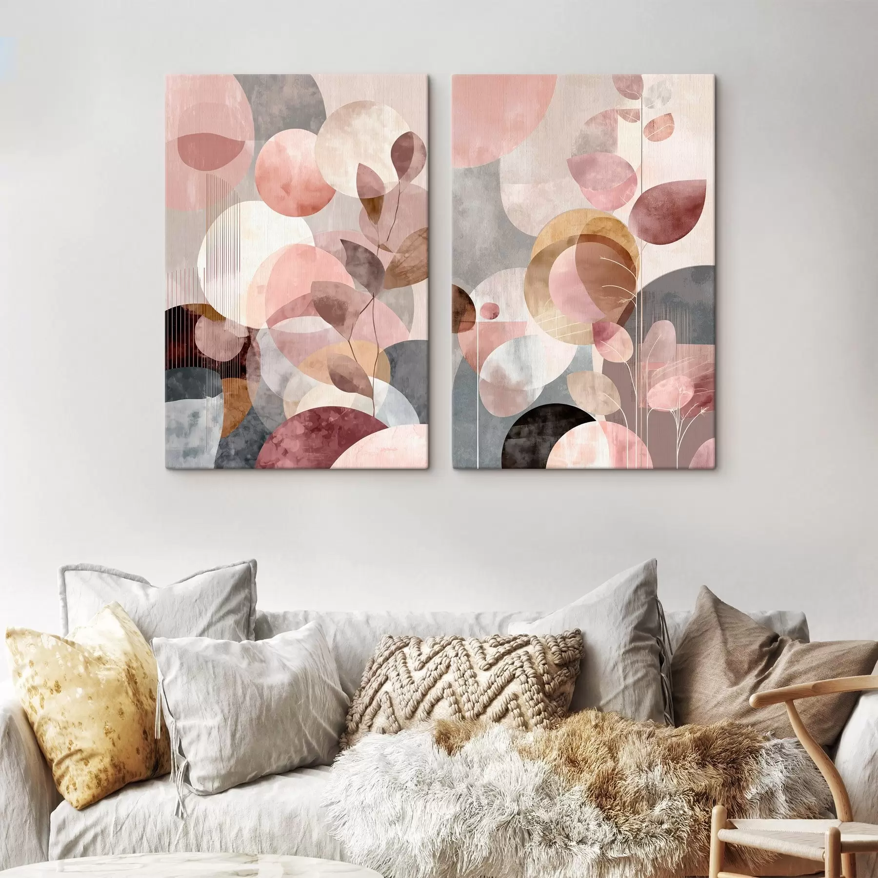 carta da parati Composizione di cerchi traslucidi e steli eleganti nr. m30035