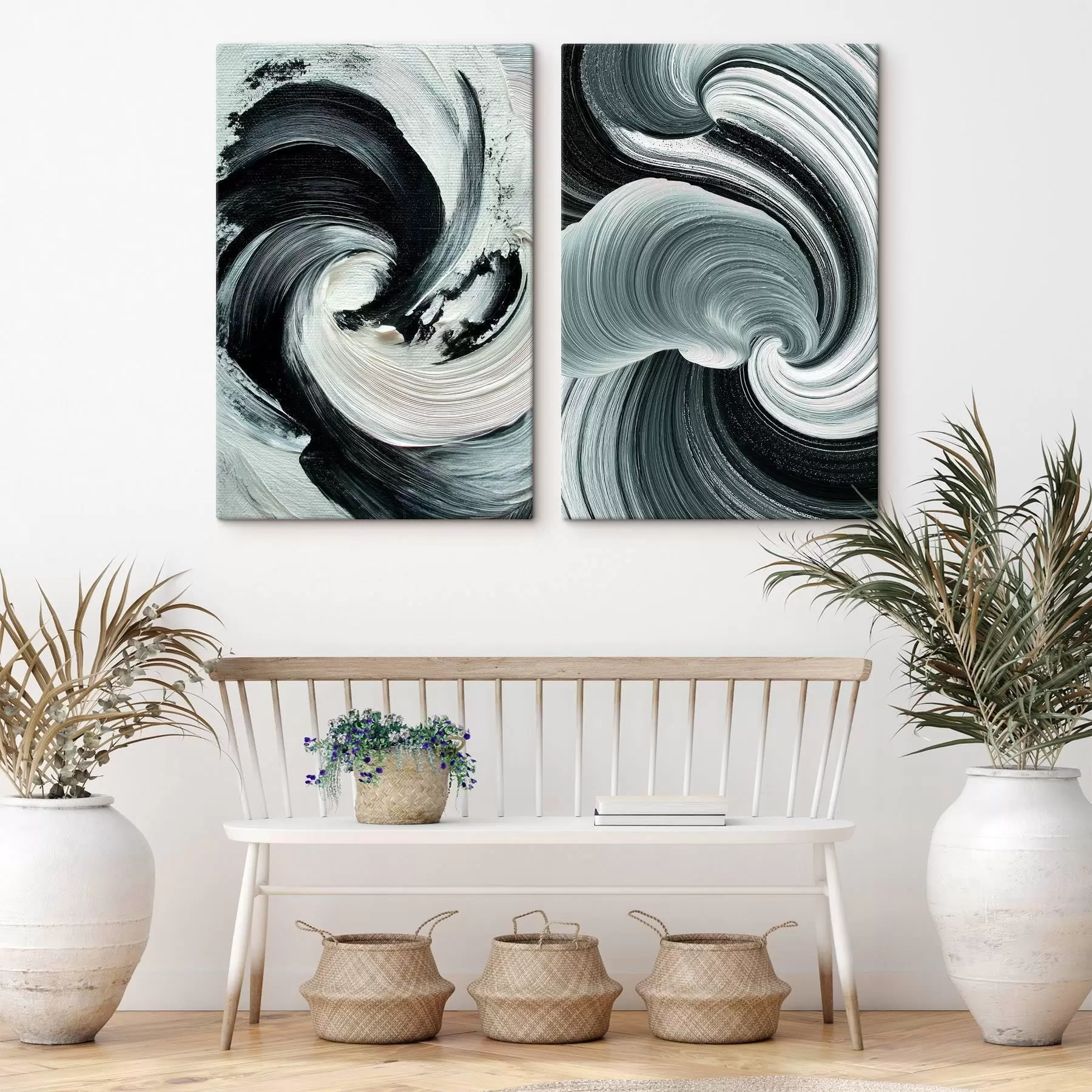 carta da parati Composizione monocromatica espressiva con texture volumetrica nr. m30041