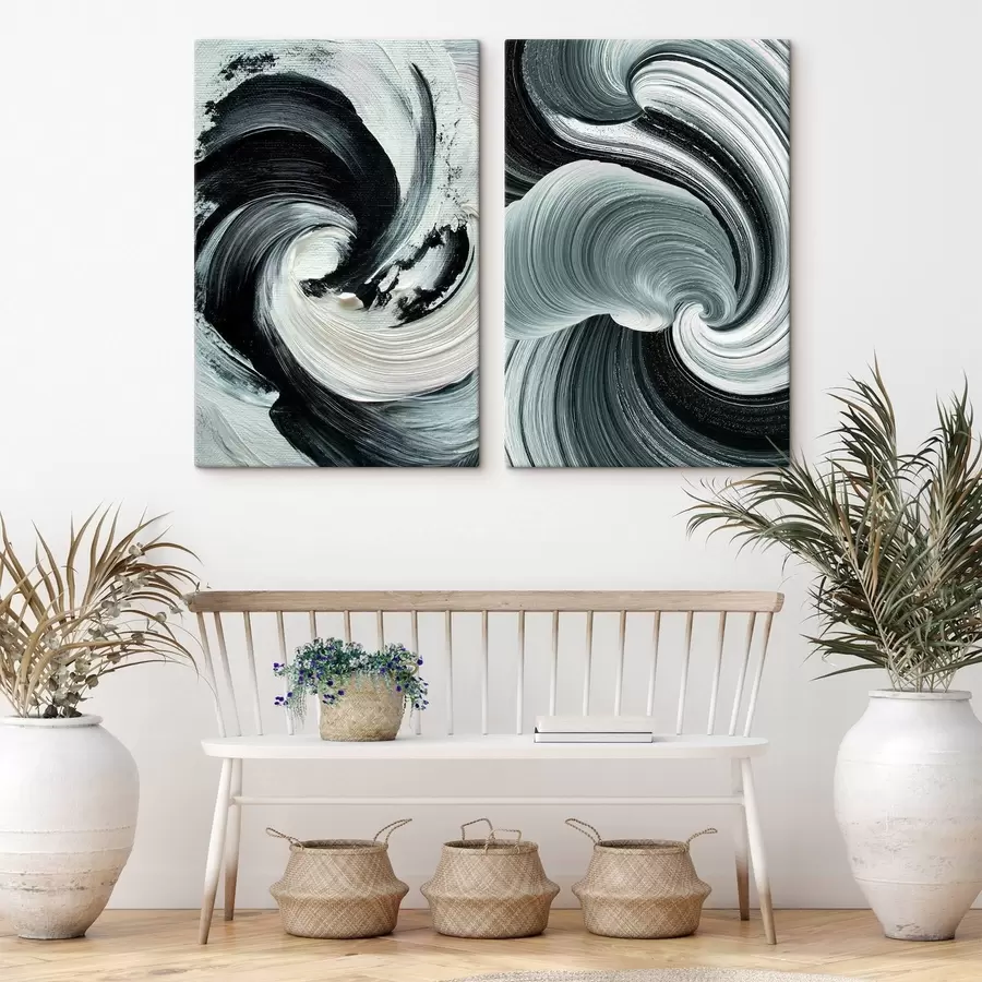 carta da parati Composizione monocromatica espressiva con texture volumetrica nr. m30041