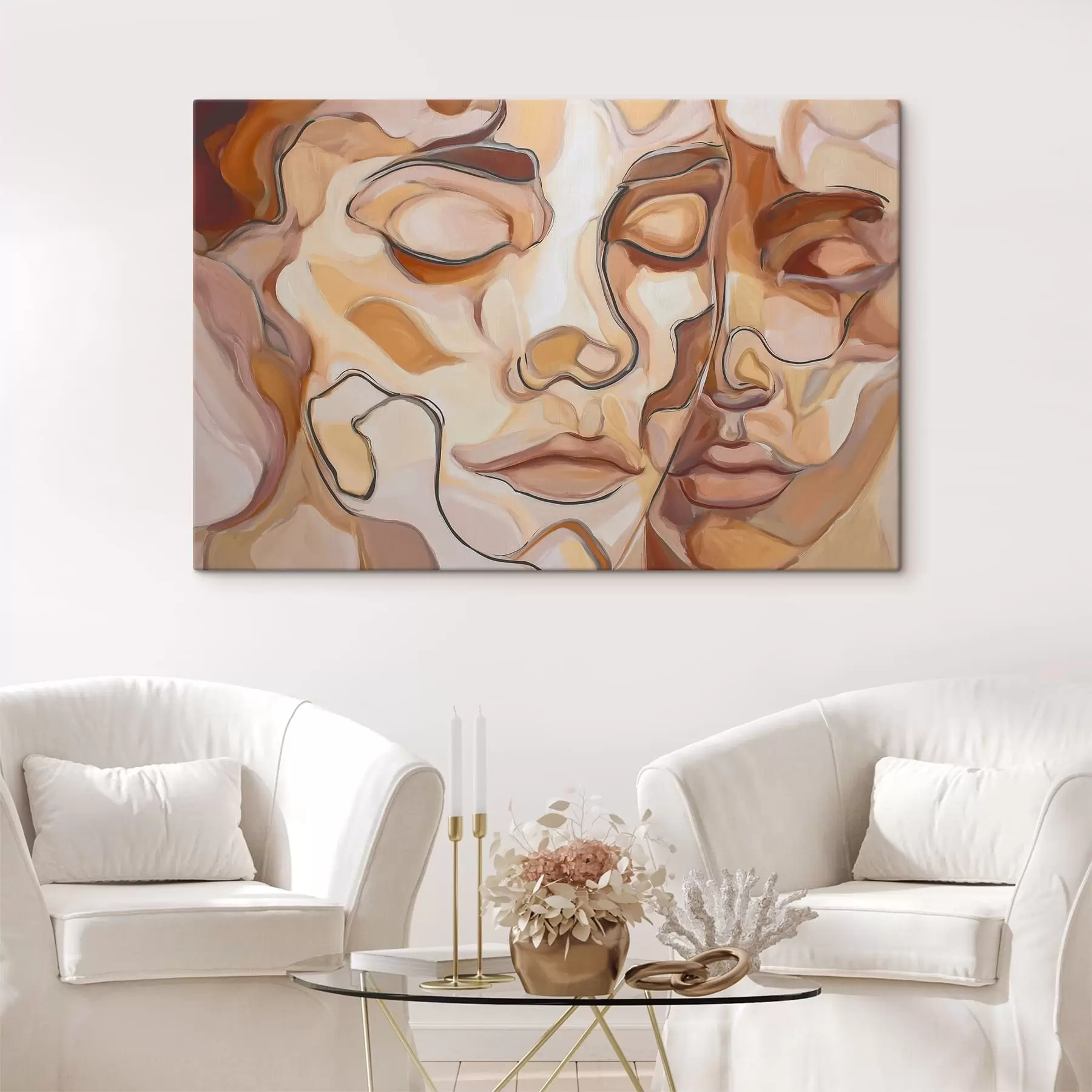 carta da parati Ritratto astratto di una donna e un uomo nr. s48174