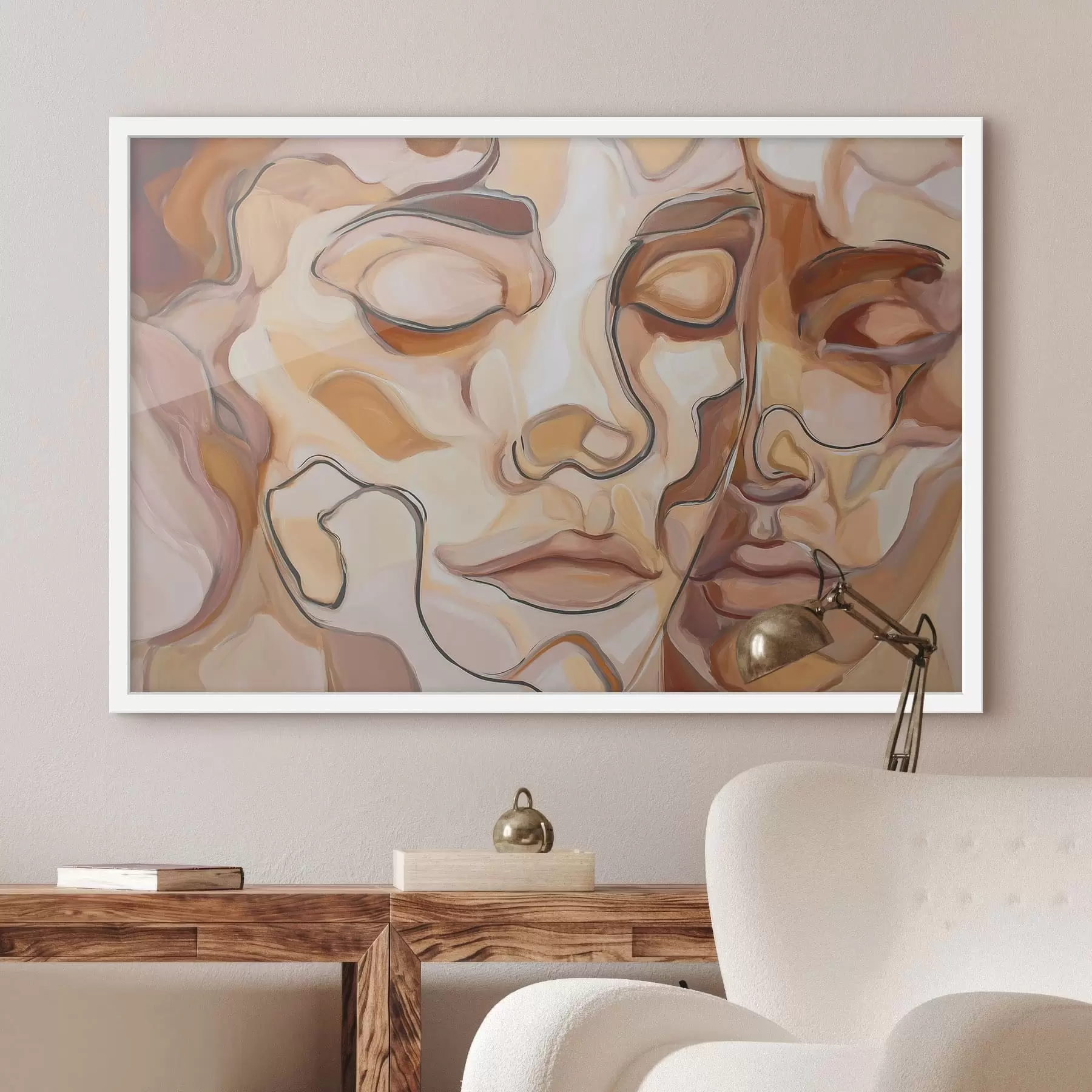 carta da parati Ritratto astratto di una donna e un uomo nr. f48174