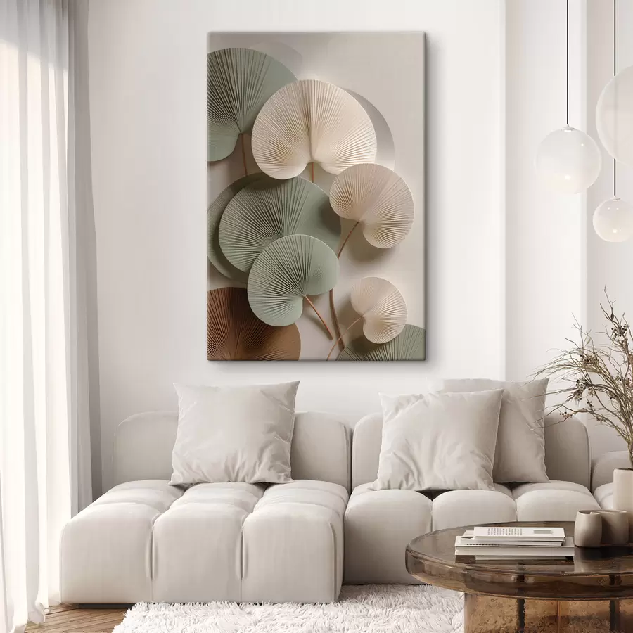 carta da parati Composizione astratta con foglie nr. s48225