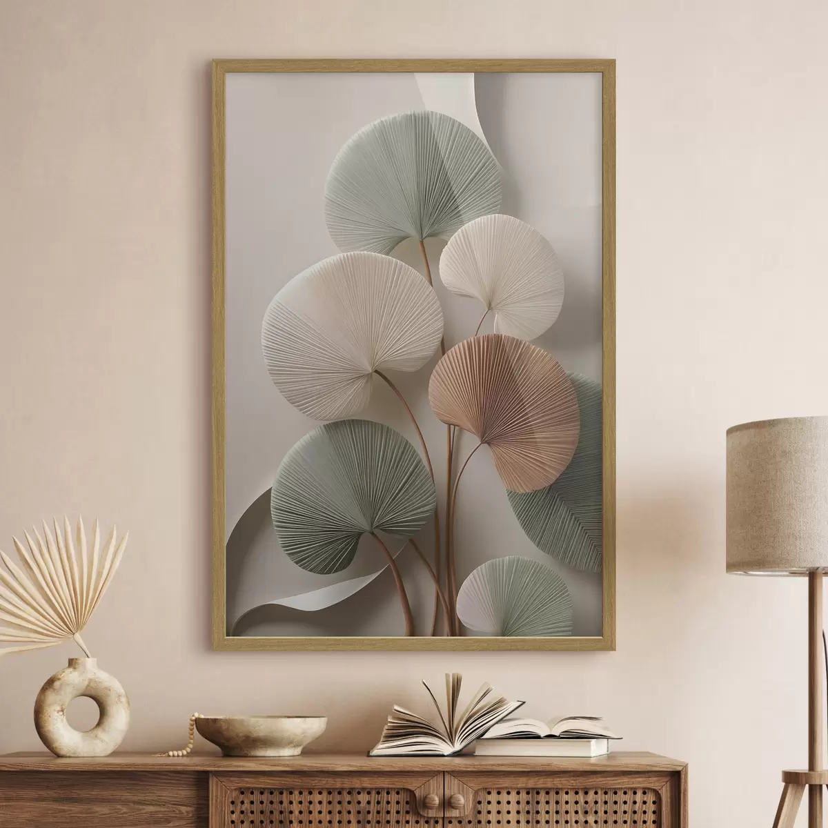 Poster Bouquet di foglie pieghettate f48224