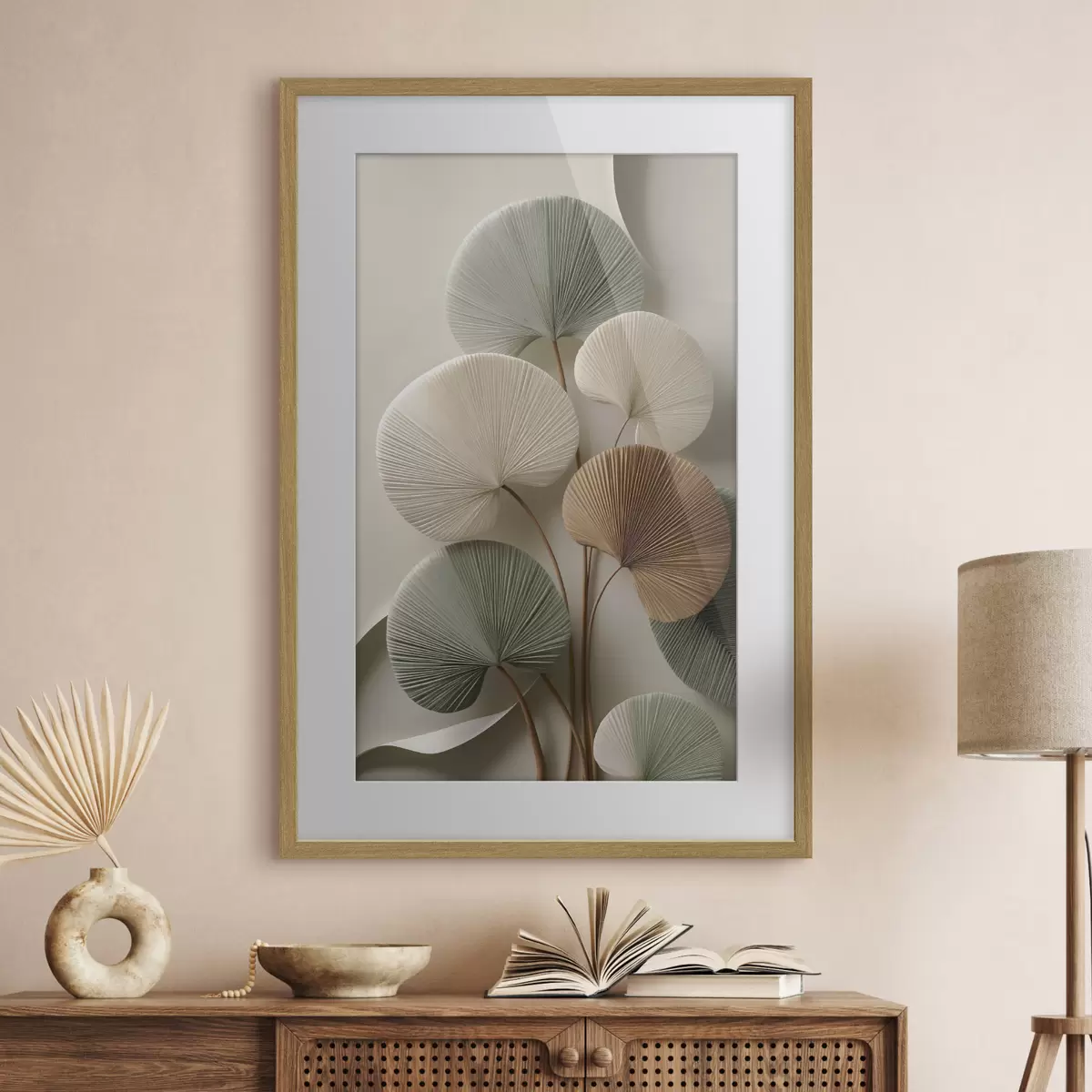 Poster Bouquet di foglie pieghettate f48224