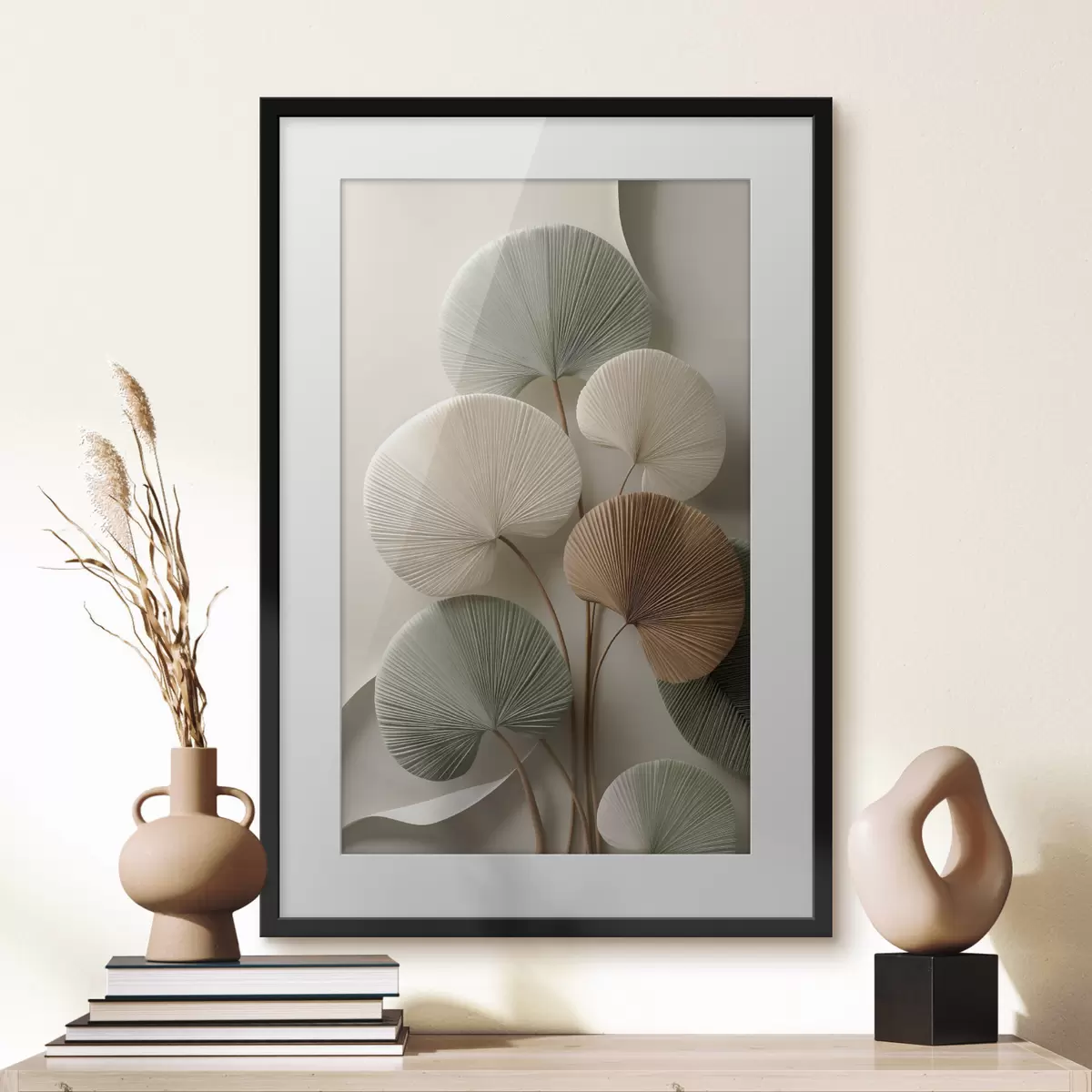 Poster Bouquet di foglie pieghettate f48224