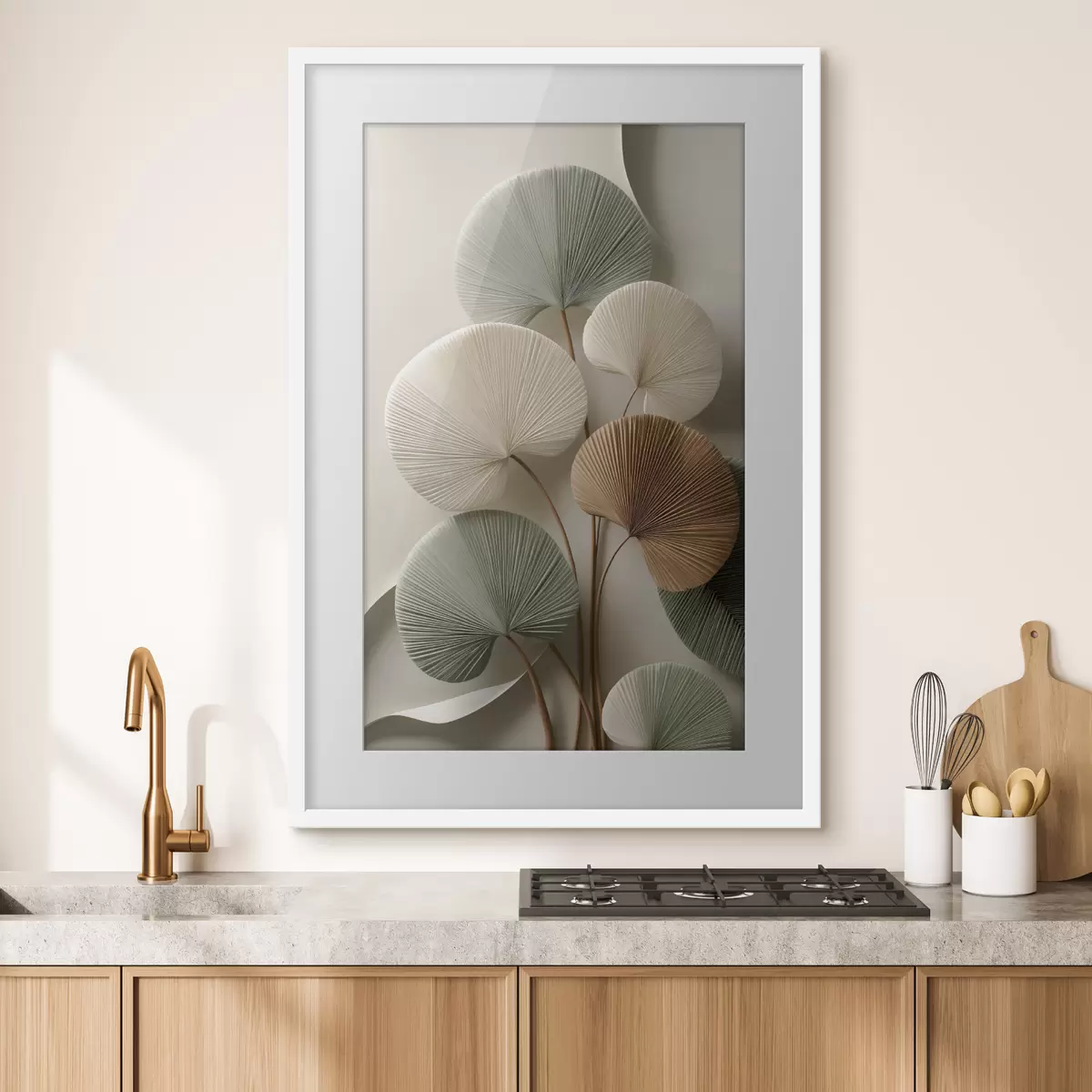 Poster Bouquet di foglie pieghettate f48224