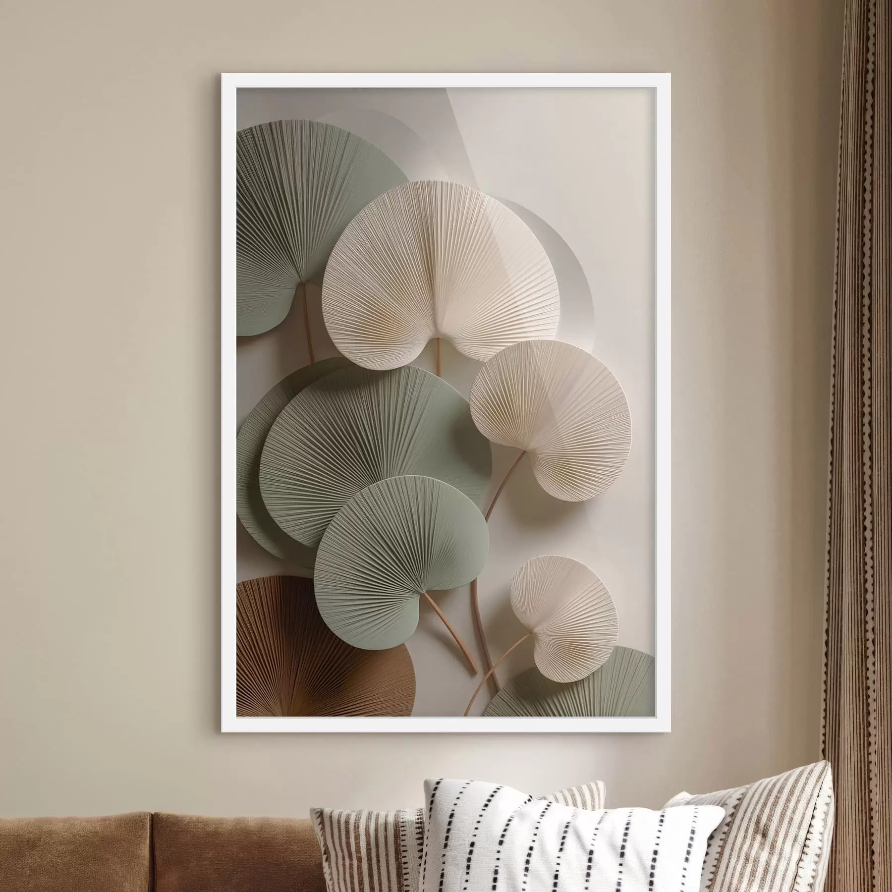 carta da parati Composizione astratta con foglie nr. f48225