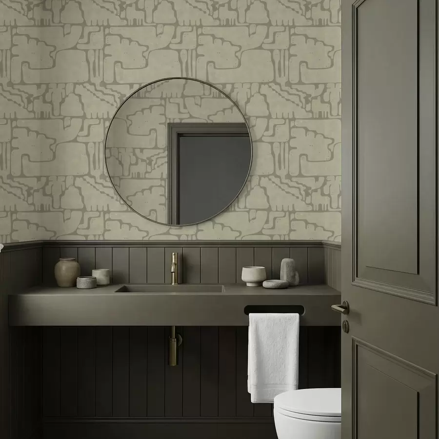 carta da parati Motivo astratto leggero con forme morbide nr. a01122v2