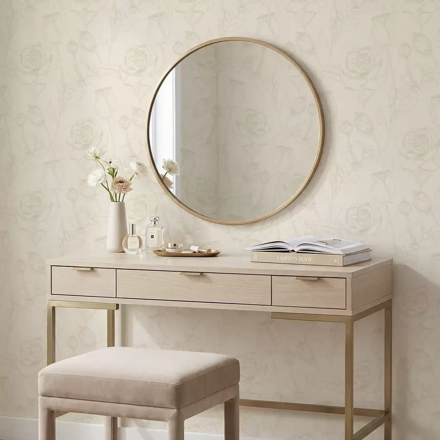 carta da parati Motivo a rose chiare su sfondo beige nr. a01124