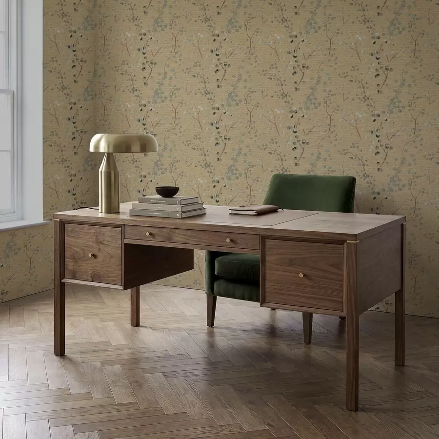 carta da parati Motivo botanico astratto con cerchi nr. a01126