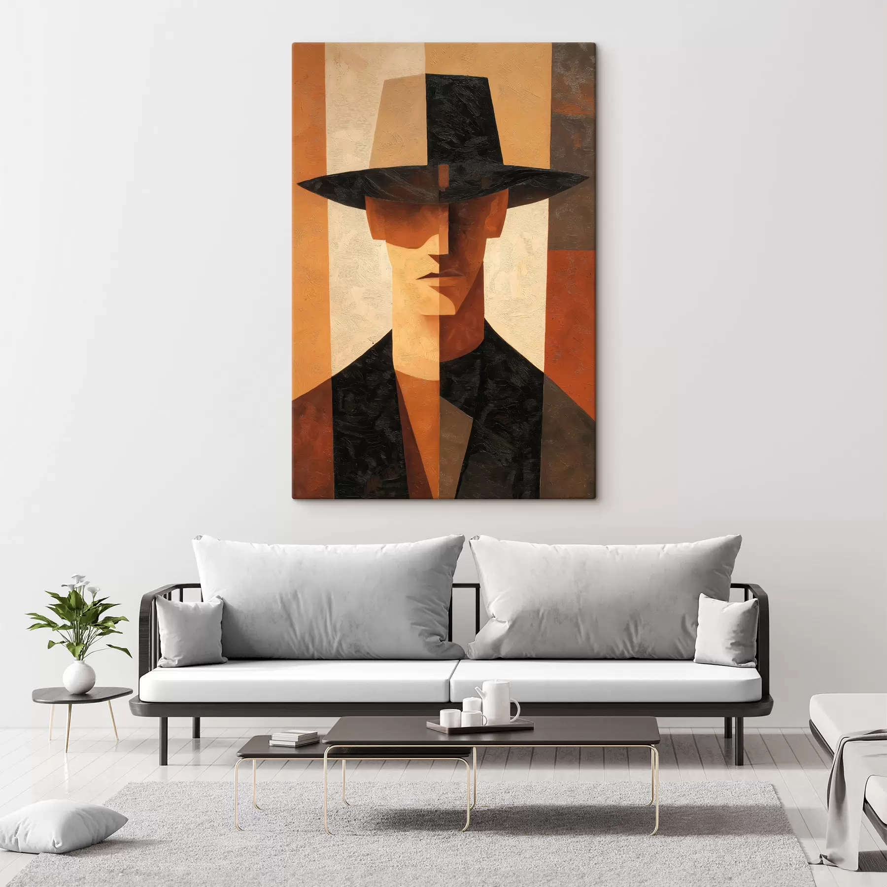 carta da parati Ritratto astratto geometrico nr. s48231