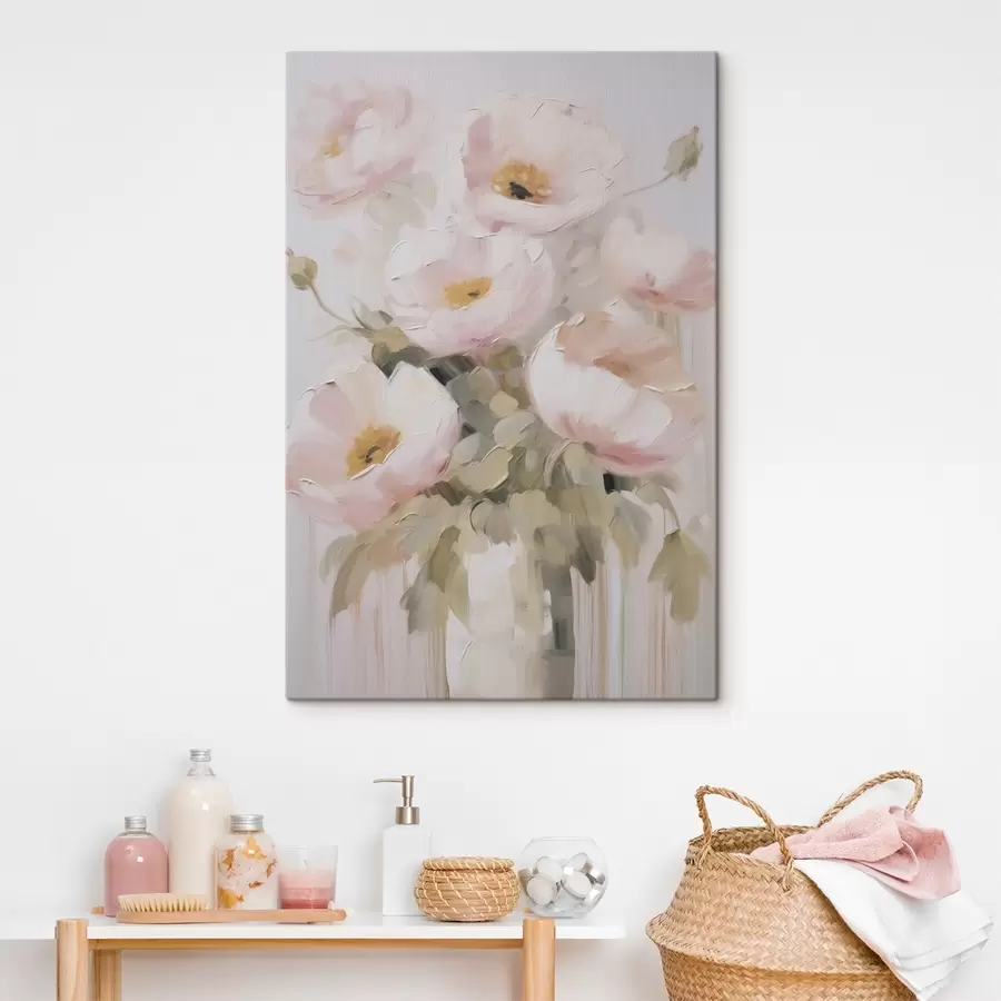 carta da parati Fiori astratti in un vaso imitazione di un dipinto nr. s48264