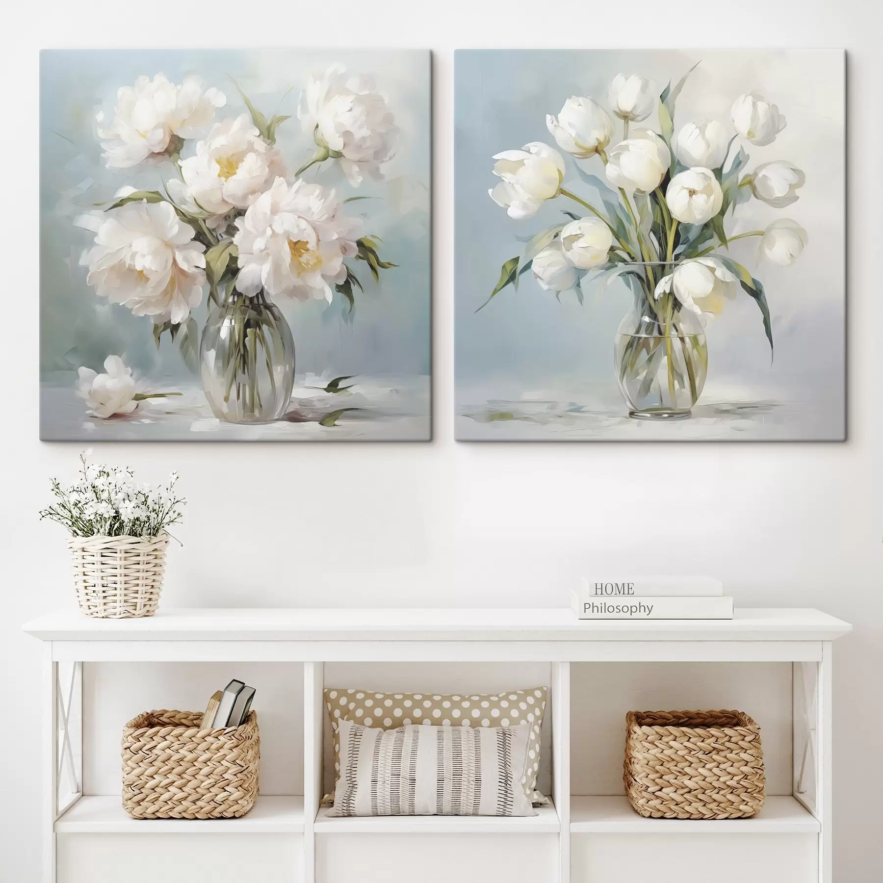 carta da parati Un bouquet di fiori in un vaso, dipinto imitazione nr. m30167