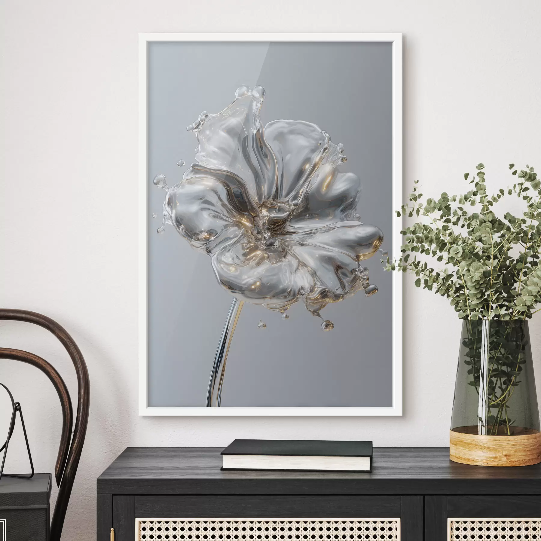 carta da parati fiore in stile texture liquida nr. f47955