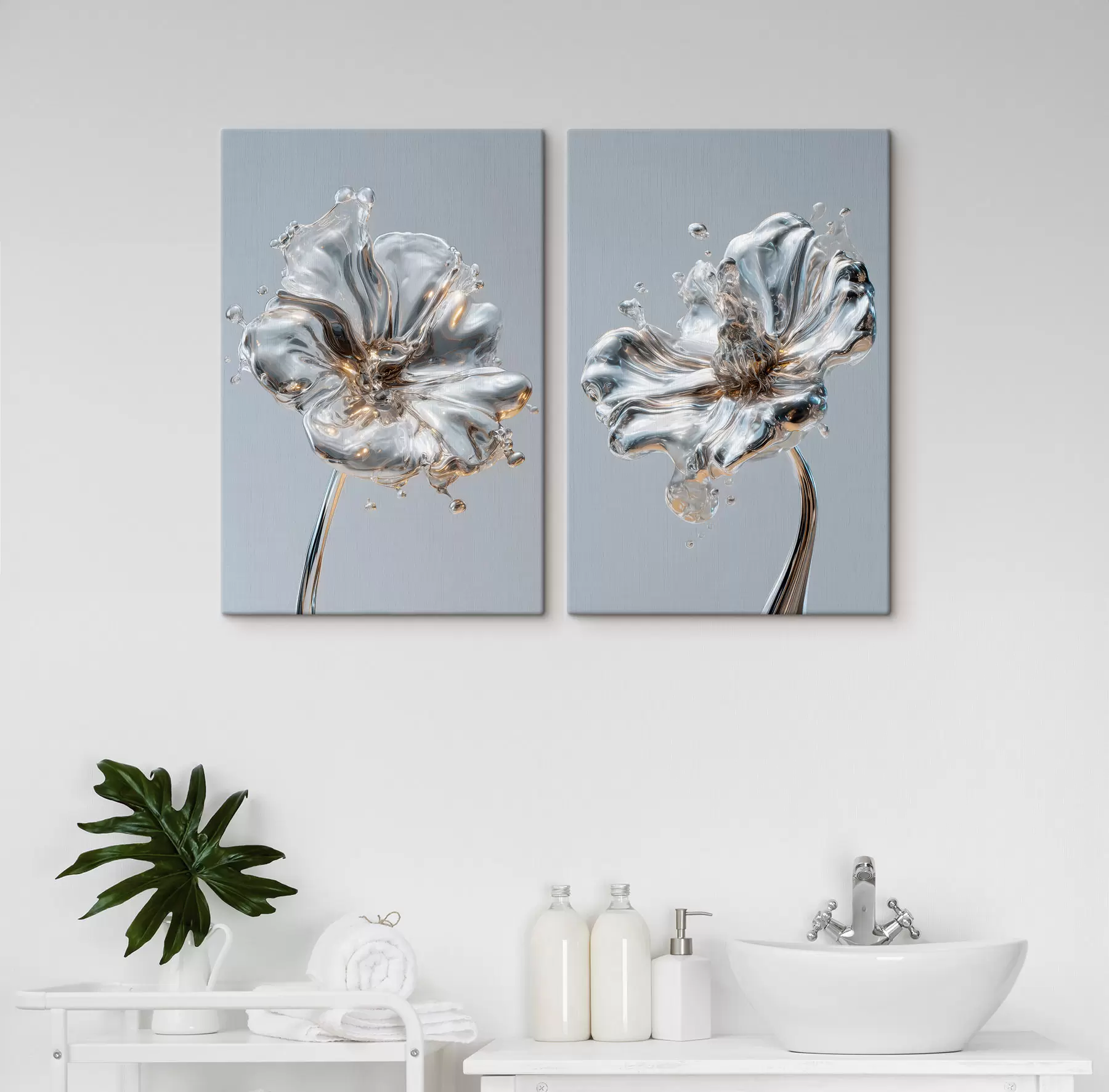 carta da parati fiori in stile texture liquida nr. m30172