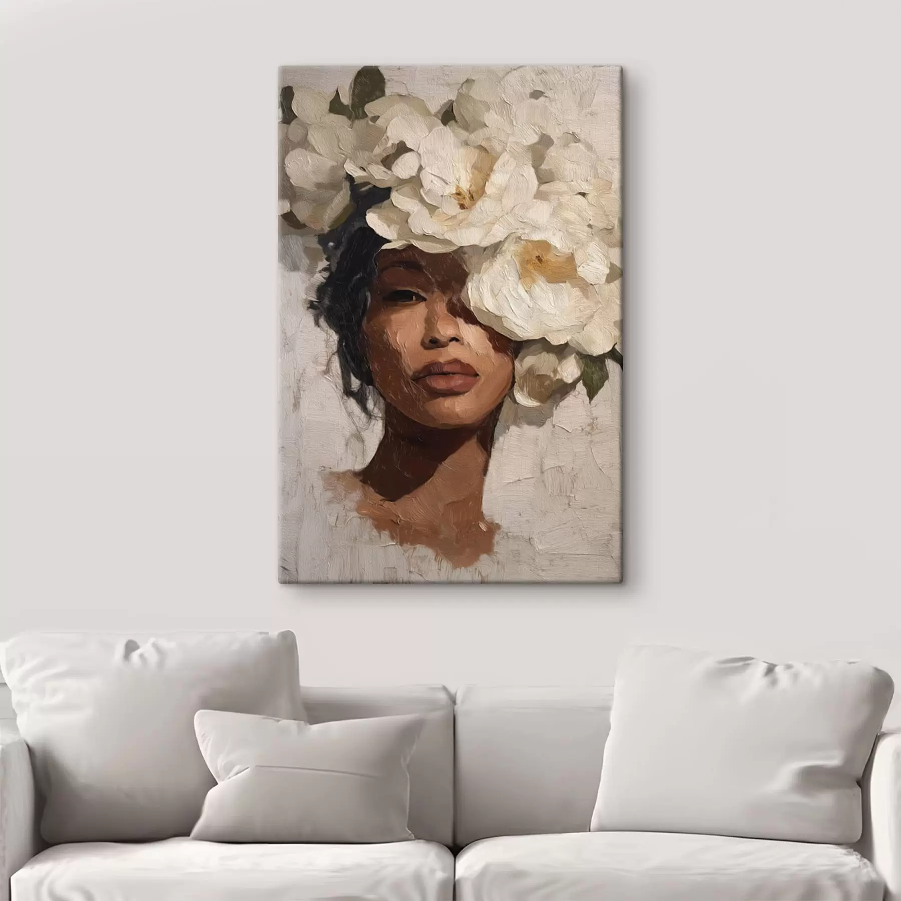 carta da parati Ragazza con fiori nr. s48377