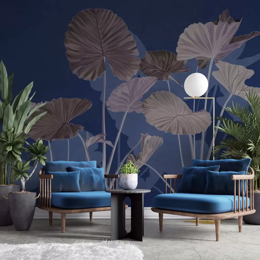 carta da parati Giardino dei fiori di loto dipinti nr. w05364