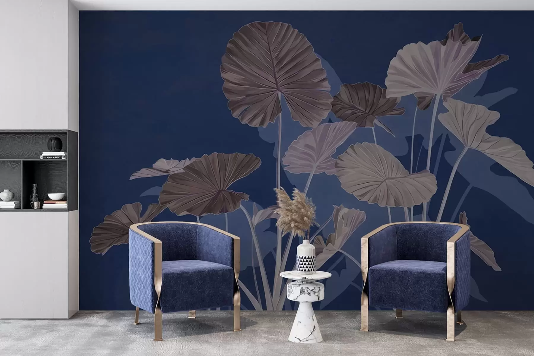 carta da parati Giardino dei fiori di loto dipinti nr. w05364