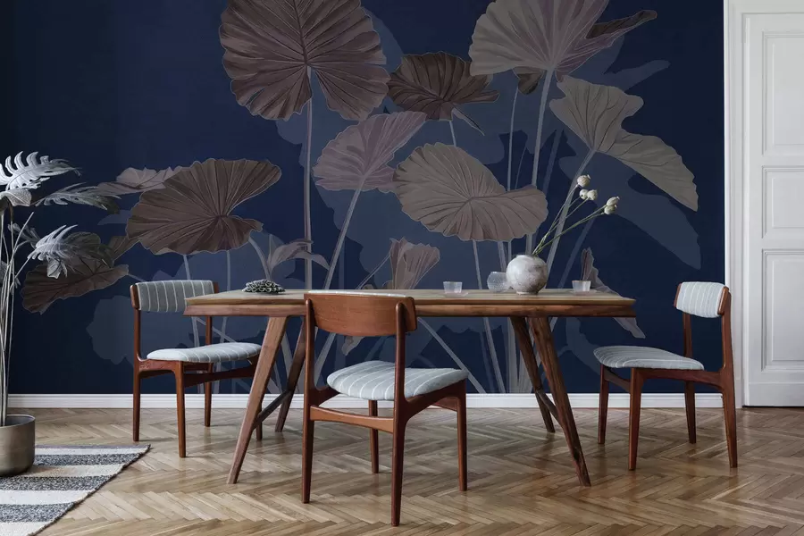 carta da parati Giardino dei fiori di loto dipinti nr. w05364