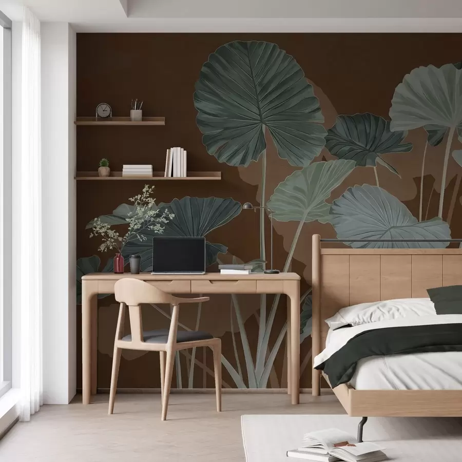 carta da parati Giardino dei fiori di loto dipinti nr. w05364v1