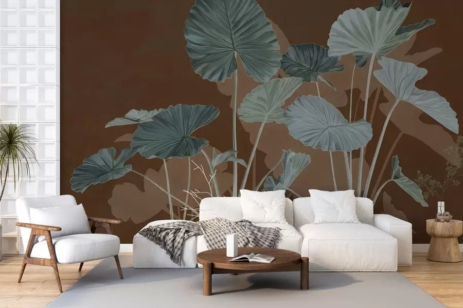 carta da parati Giardino dei fiori di loto dipinti nr. w05364v1