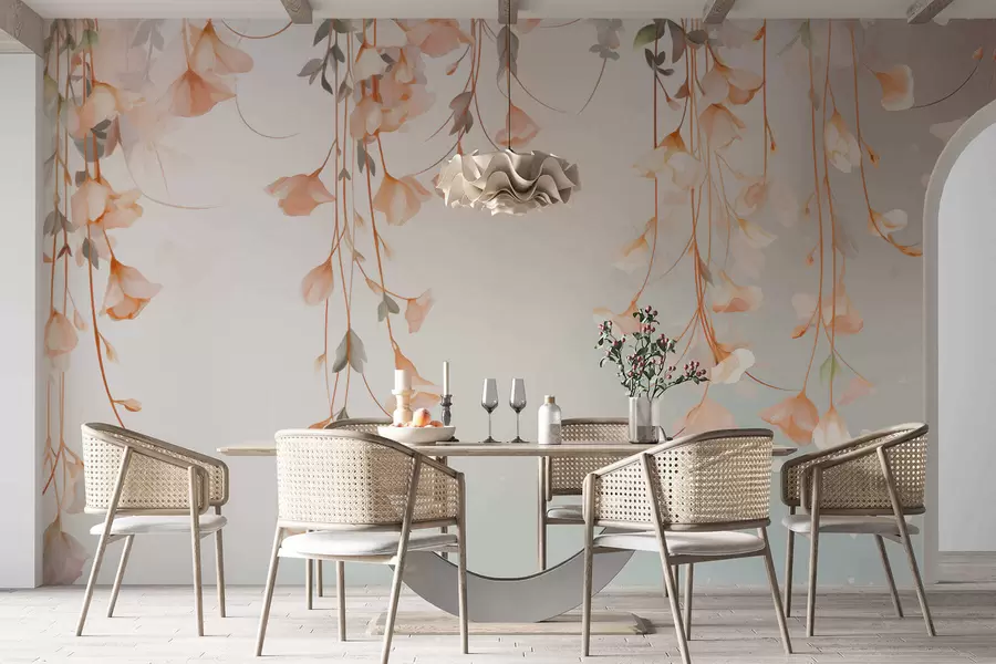 Carta da parati Floreale Rami floreali appesi n. w05344