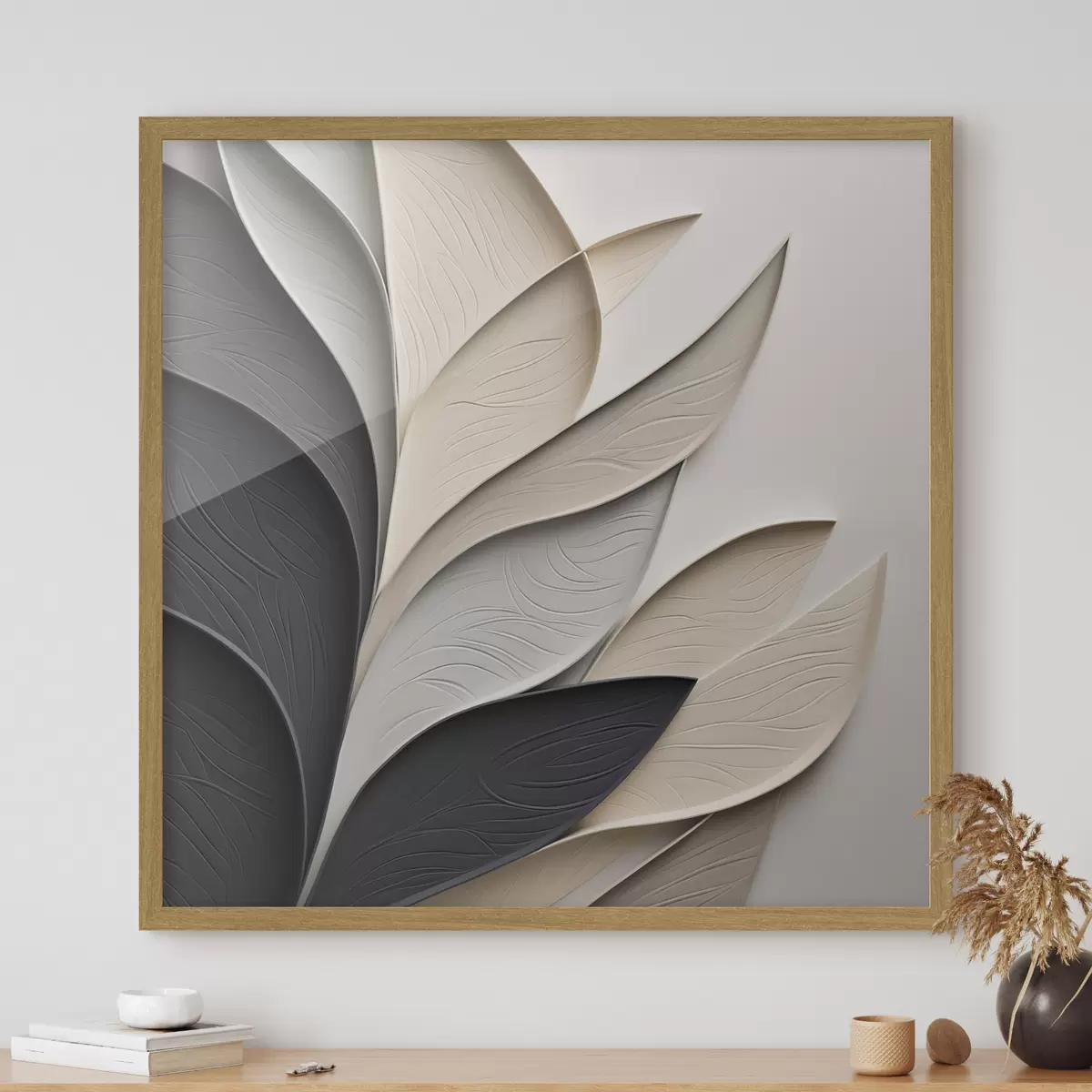 Poster Foglie in chiaroscuro f48382