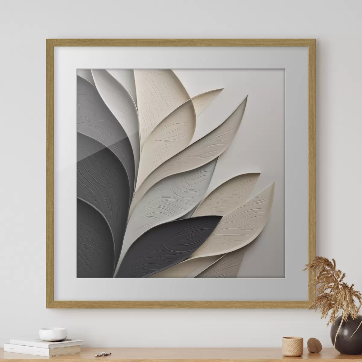 Poster Foglie in chiaroscuro f48382