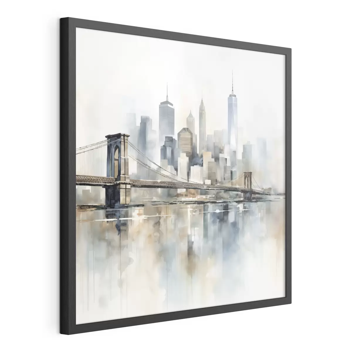 Poster Skyline urbano astratto, in stile acquerello f48405