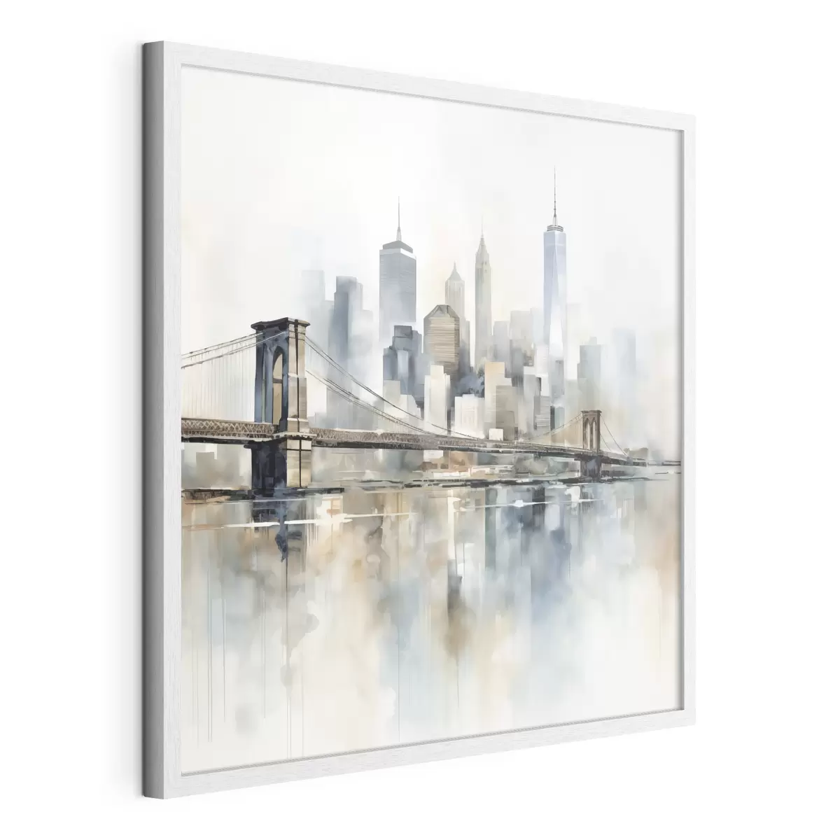 Poster Skyline urbano astratto, in stile acquerello f48405