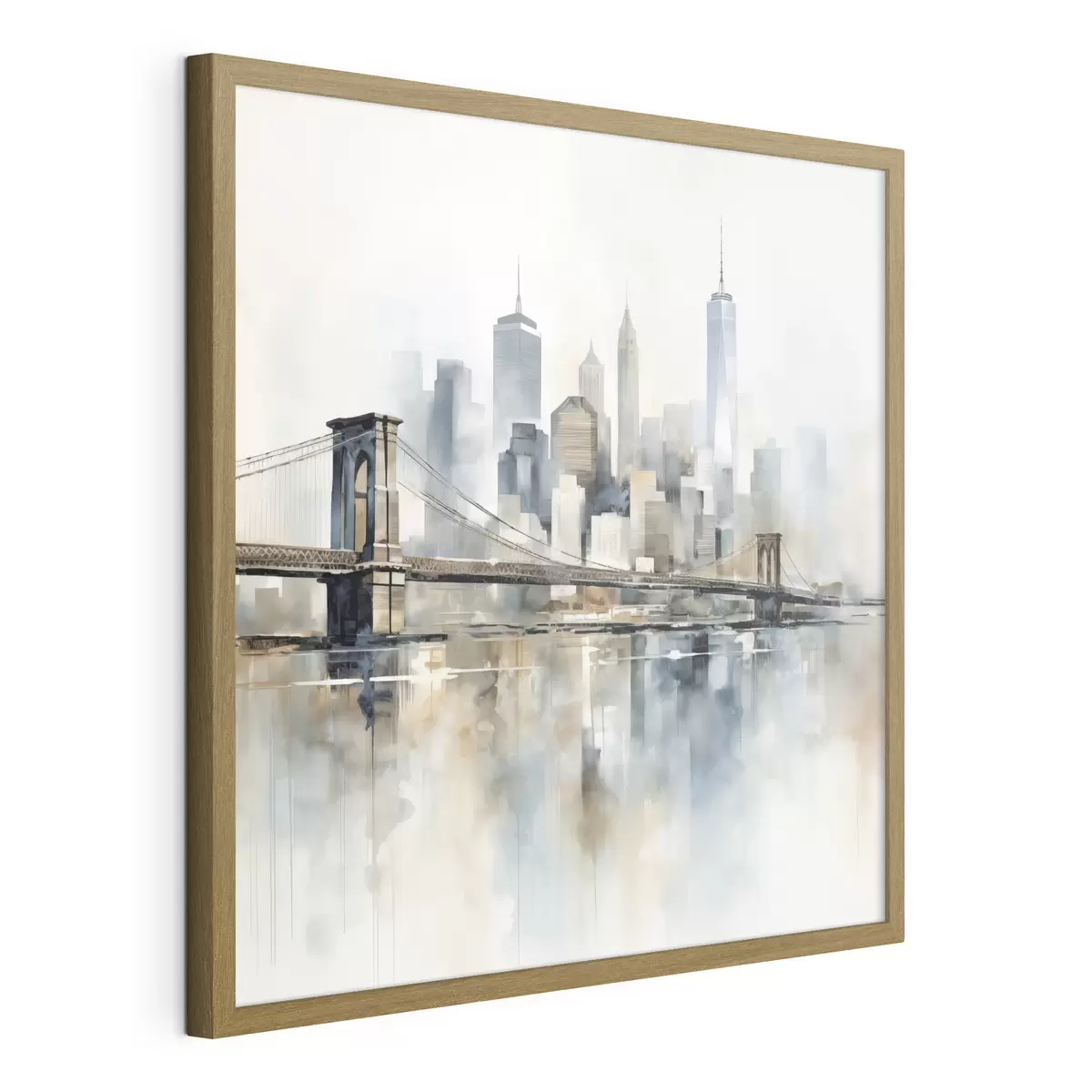 Poster Skyline urbano astratto, in stile acquerello f48405