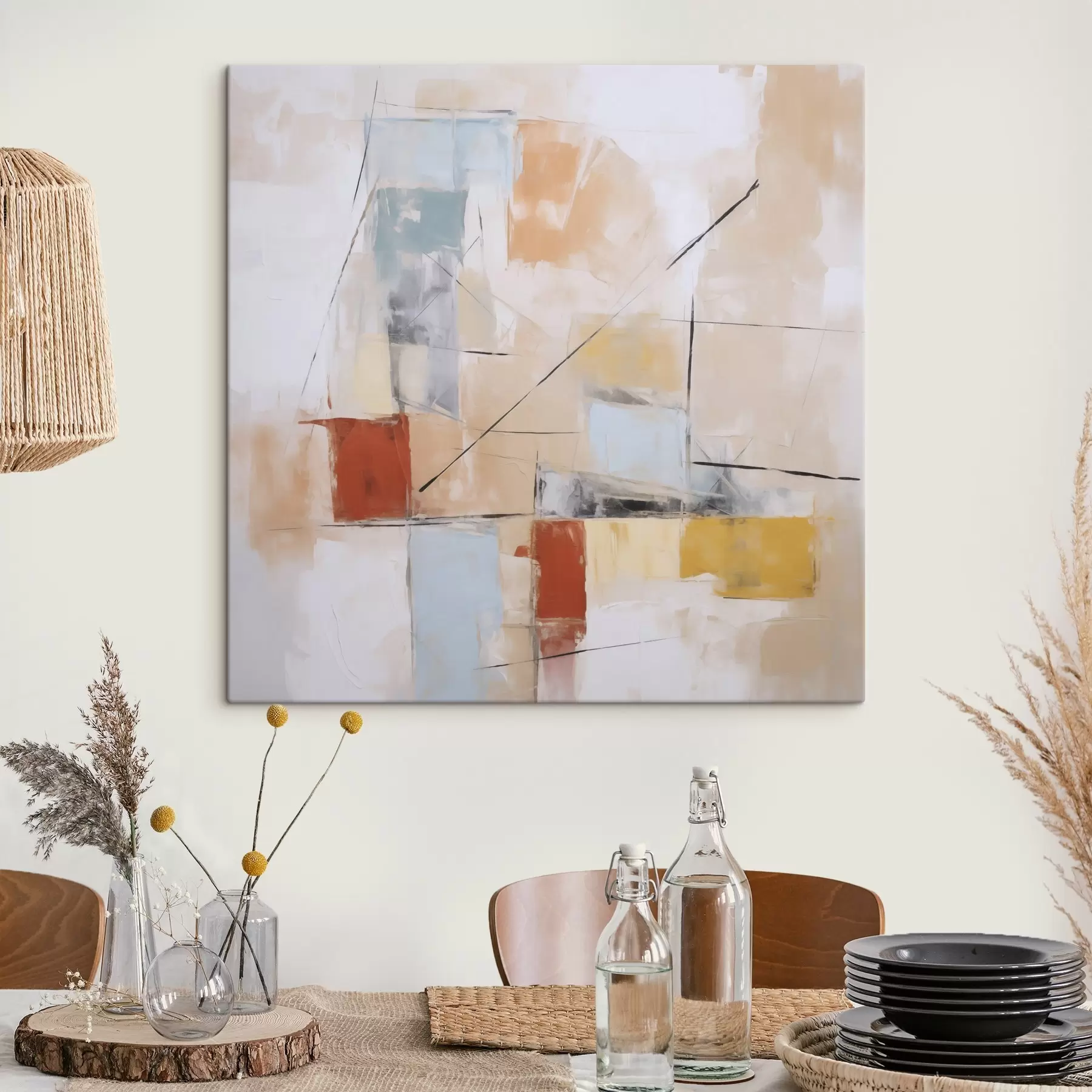 carta da parati Imitazione astratta e caotica di un dipinto consumato nr. s48418