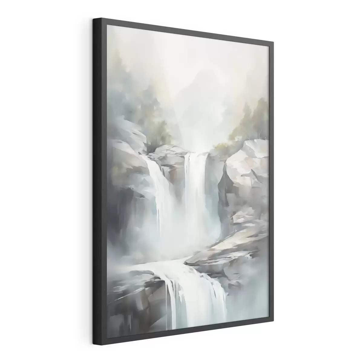 Poster Imitazione di una cascata in un dipinto f48416