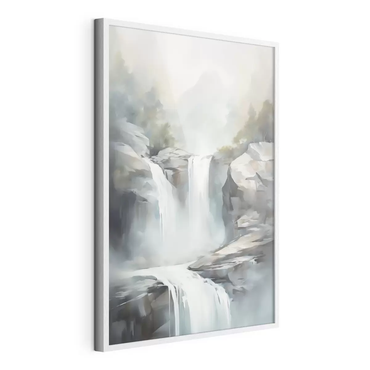 Poster Imitazione di una cascata in un dipinto f48416