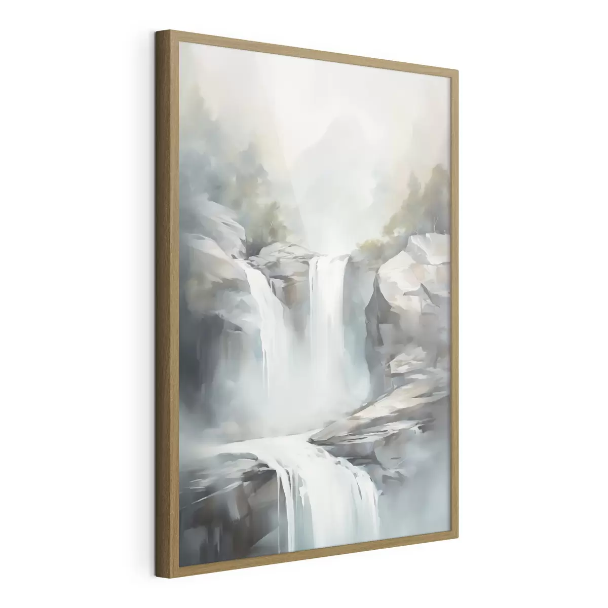 Poster Imitazione di una cascata in un dipinto f48416