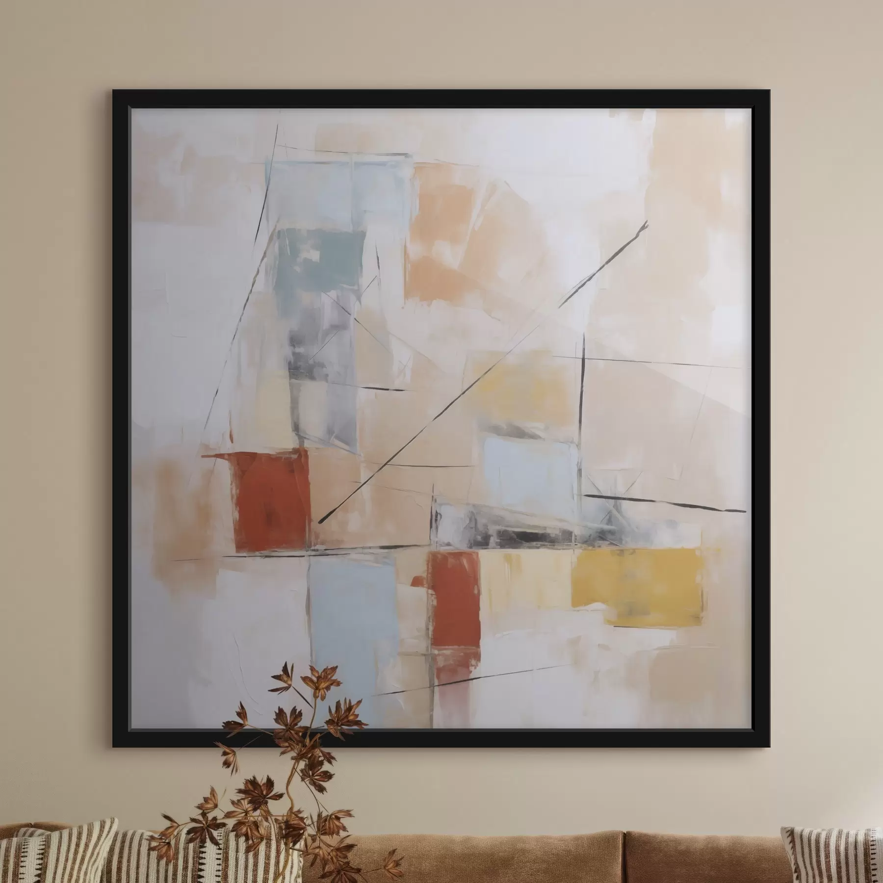 carta da parati Imitazione astratta e caotica di un dipinto consumato nr. f48418