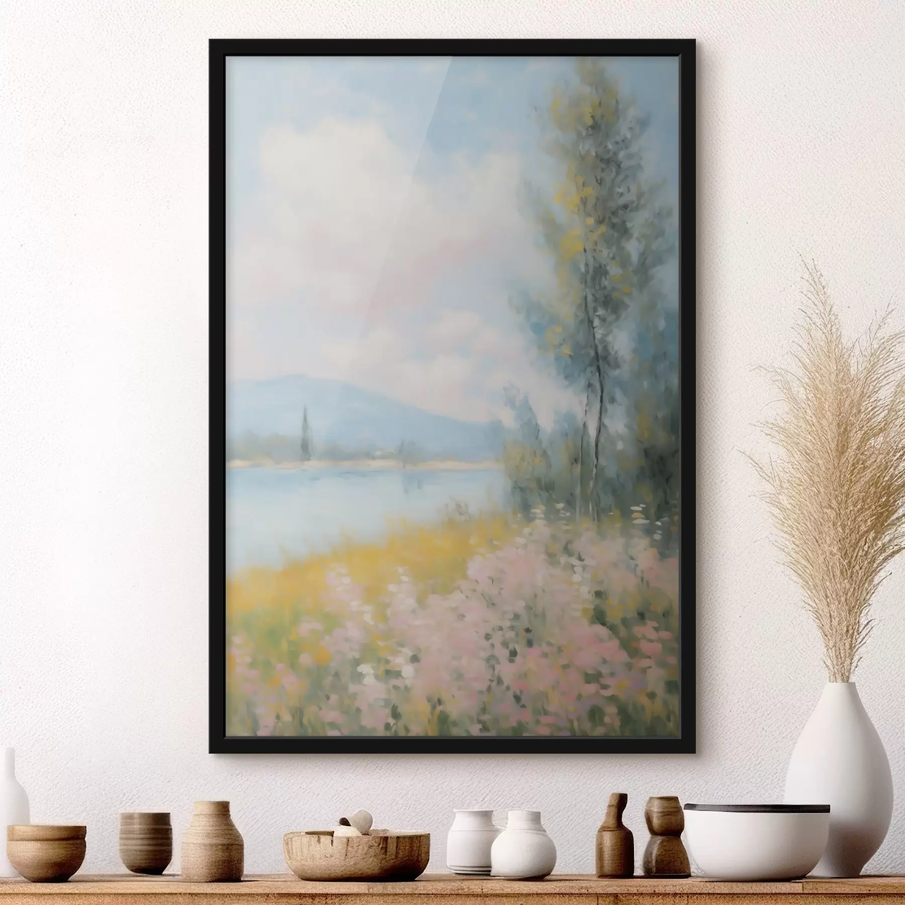 carta da parati Paesaggio che imita un dipinto sfocato nr. f48420