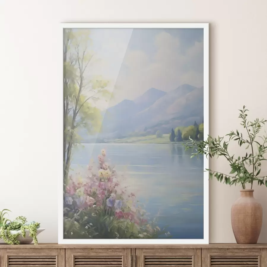 carta da parati Paesaggio lacustre ispirato a un dipinto nr. f48423