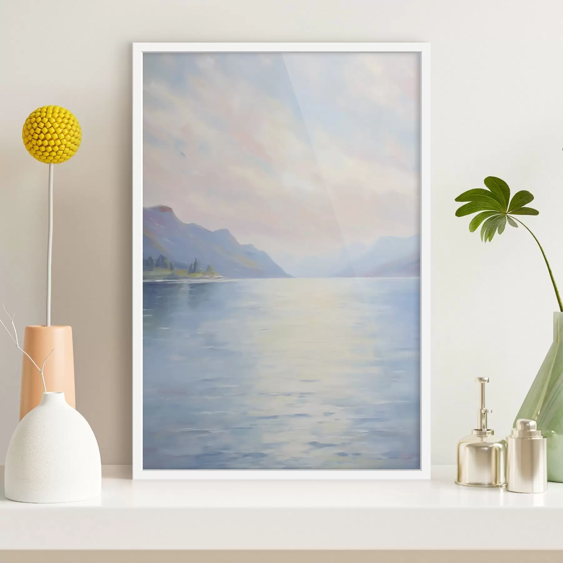 carta da parati Dipinto raffigurante un lago nr. f48424