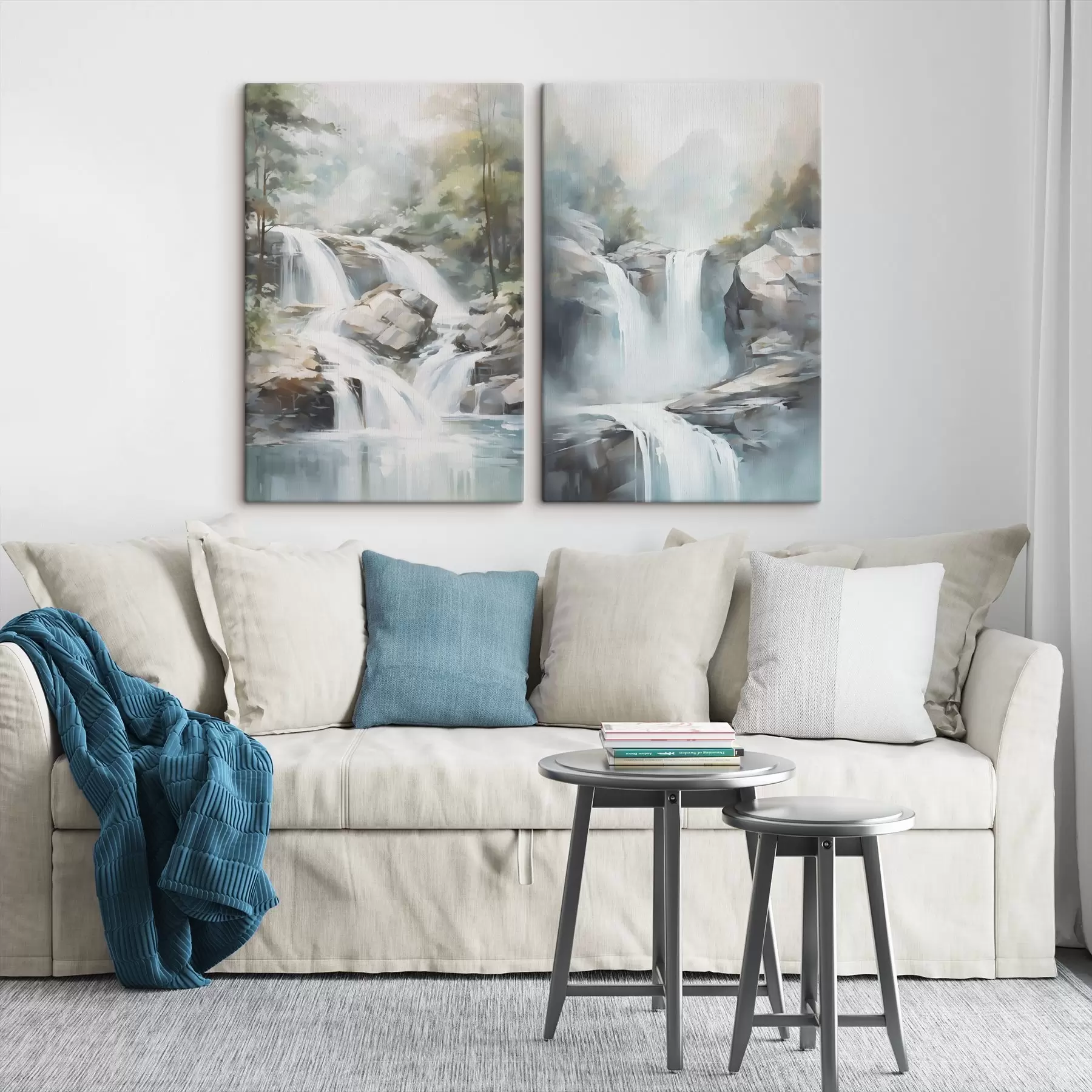 carta da parati Imitazione di una cascata in un dipinto nr. m30212