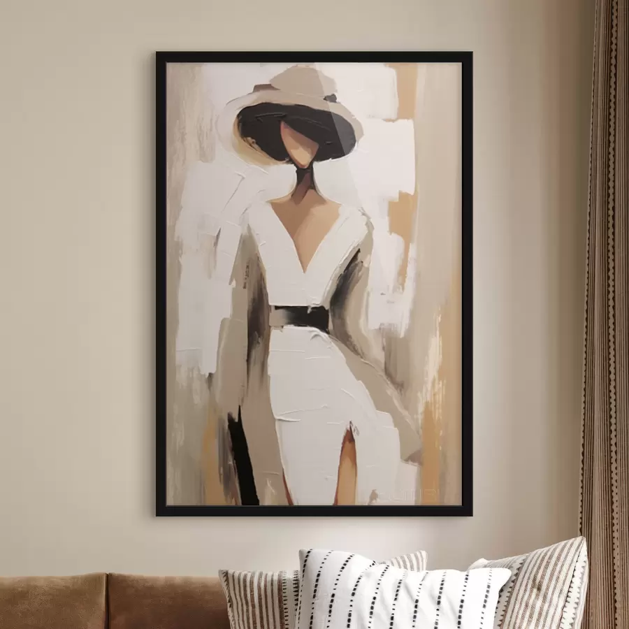 carta da parati Donna con il cappello nr. f48426