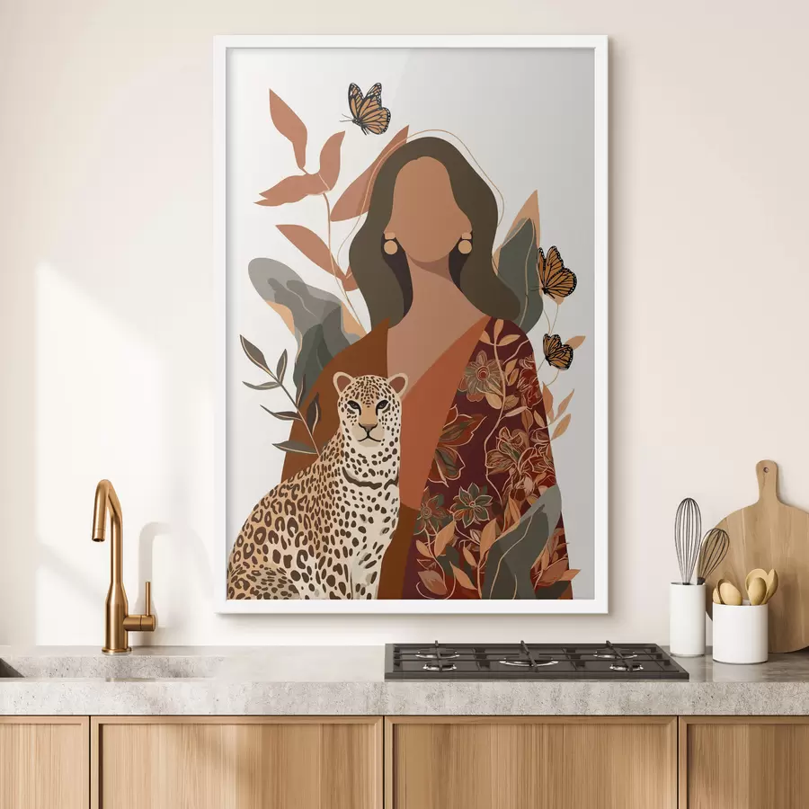 carta da parati Donna con un completo a fantasia nr. f48434