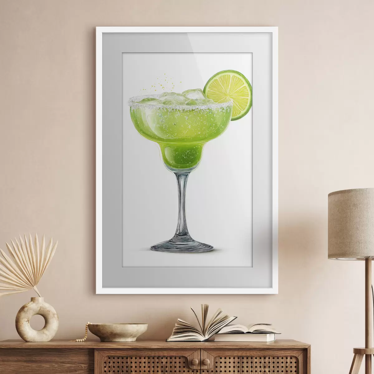 Poster Bicchiere da cocktail con lime f48445