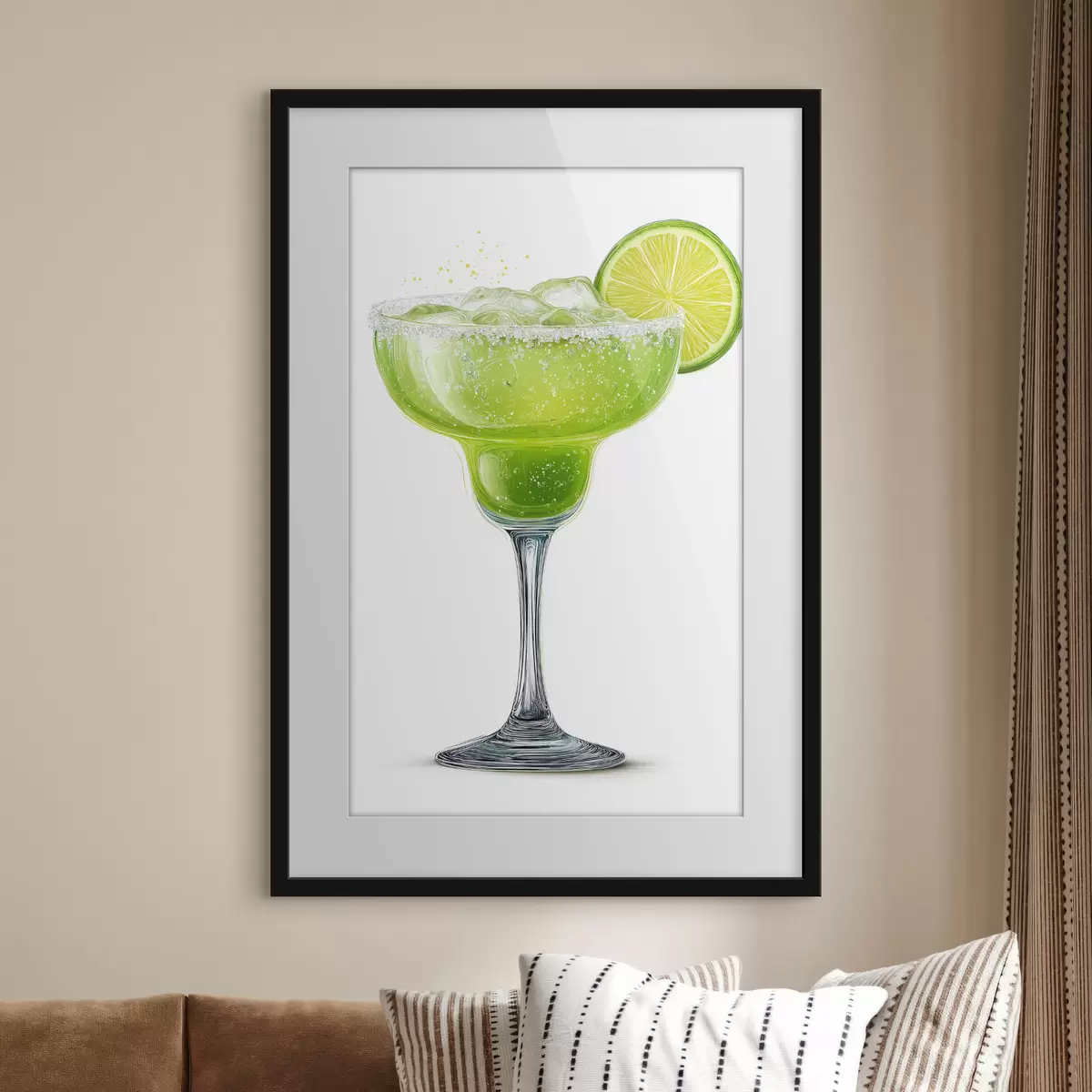 Poster Bicchiere da cocktail con lime f48445