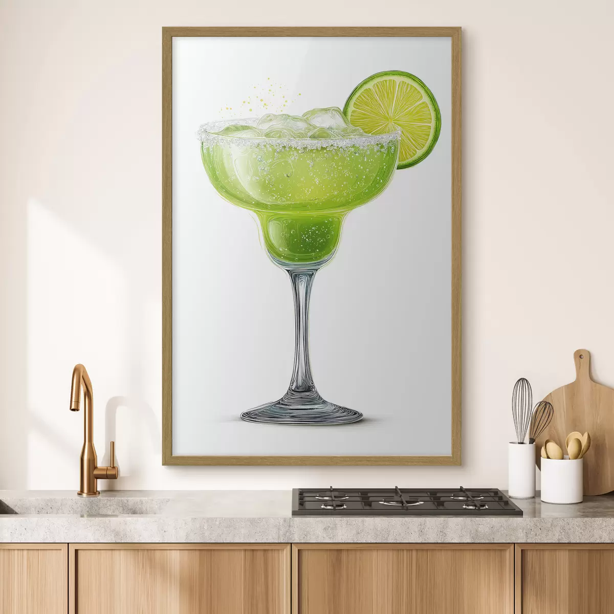 Poster Bicchiere da cocktail con lime f48445